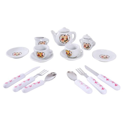 Дитячий набір посуду Tea set 868-E6-3 порцеляна, 17 предметів Bambi (2099896)