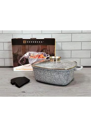 Каструля з мармуровим покриттям і кришкою 6,5 л Edenberg EB-3975 (2100238)
