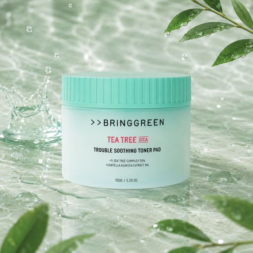 Успокаивающие тонер-пады для лица BRING GREEN Tea Tree Cica Trouble Soothing Toner Pad, 90 шт