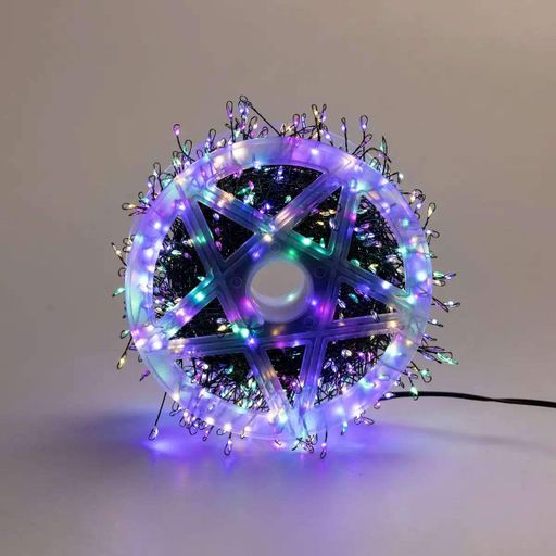 Гірлянда нитка хвойна лапа 30 метрів  640 led зелений дріт мультиколор D1750ML Garlando (2101070)