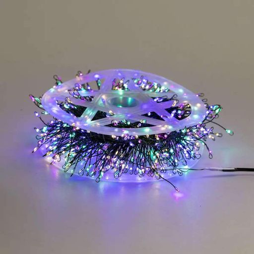 Гірлянда нитка хвойна лапа 30 метрів  640 led зелений дріт мультиколор D1750ML Garlando (2101070)