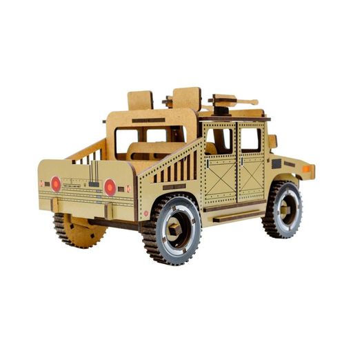 Дерев'яний 3D конструктор "Humvee" Puz-00927, 100 деталей PuzzleOK (2101111)