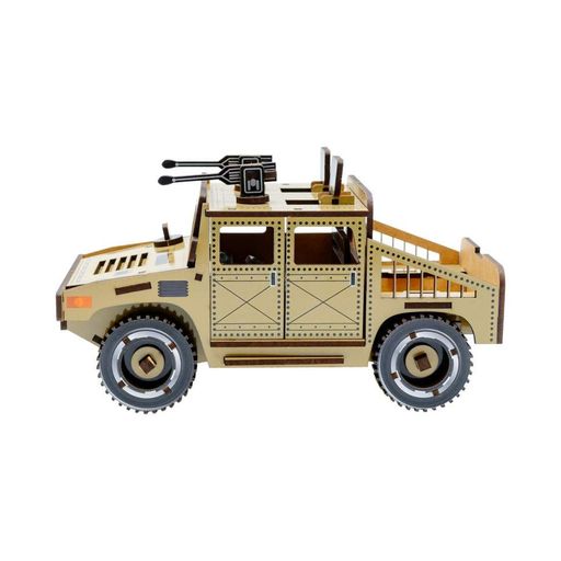Дерев'яний 3D конструктор "Humvee" Puz-00927, 100 деталей PuzzleOK (2101111)