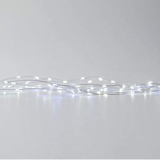 Новорічна гірлянда кімнатна нитка 22 м 220 LED кімнатна гірлянда білий провід Біле світло W220LED22MWW Garlando (2101156)
