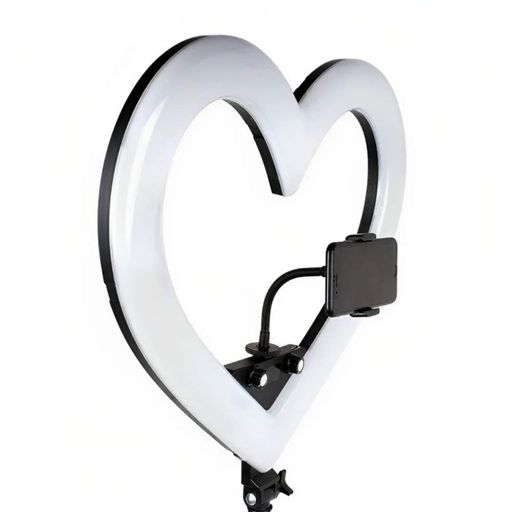 Кільцева RGB LED лампа, 26см, Серце, JM26 (2101193)