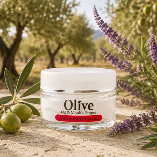 Крем для лица Madis HerbOlive Antiwrinkle Cream против морщин, с оливковым маслом и монашеским перцем, 50 мл