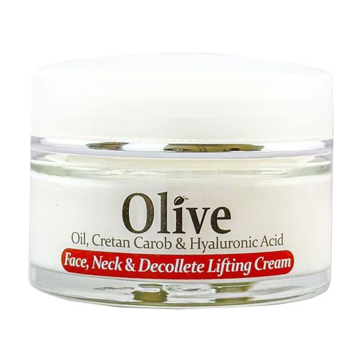 Лифтинг крем для лица, шеи и декольте Madis HerbOlive Face, Neck & Decollete Lifting Cream с оливковым маслом, критским рожковым орехом и гиалуроновой кислотой, 50 мл