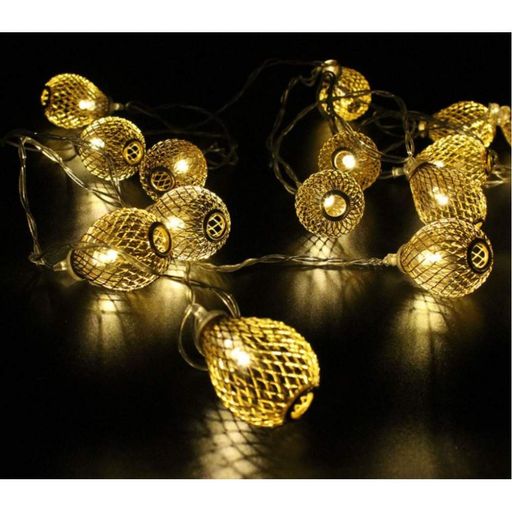 Гірлянда-нитка (String-Lights) Металеві кульки 20WW-1, внутрішня, прозорий провід, 2м (Білий-теплий) Beideli UT785623 (2102322)