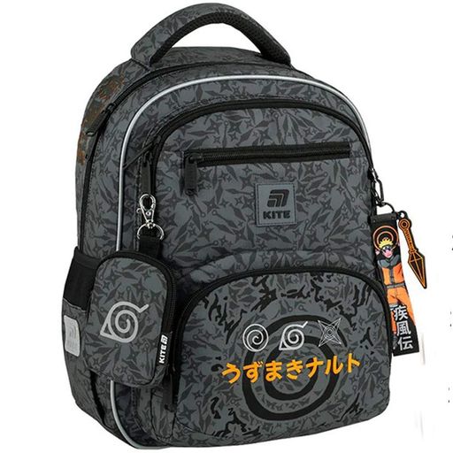 Шкільний набір Kite Education teens Naruto Shippuden 5 в 1: рюкзак 13,5 л, сумка для взуття, пенал, термос 473 мл, ланчбокс (2105203)