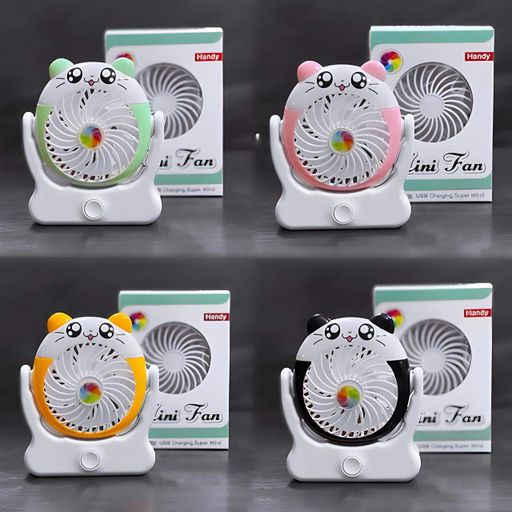 Детский настольный USB-вентилятор Mini Fan на аккумуляторе чёрный (2628-G4) (2105295)