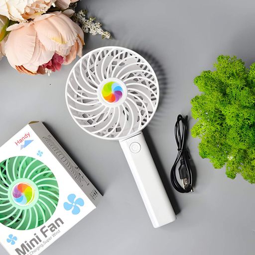 Детский портативный USB-вентилятор Mini Fan на аккумуляторе белый (2628-1) (2105323)