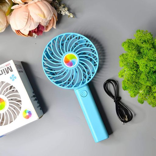 Дитячий портативний USB-вентилятор Mini Fan на акумуляторі блакитний (2628-1) (2105324)