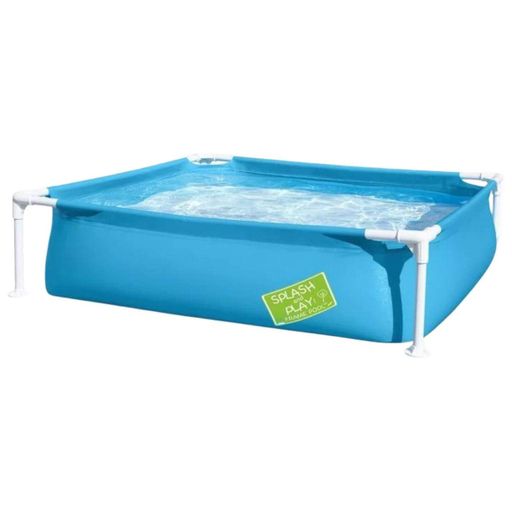 Дитячий каркасний басейн Bestway 56217 квадратний 122×122×30,5 см Блакитний (2105442)
