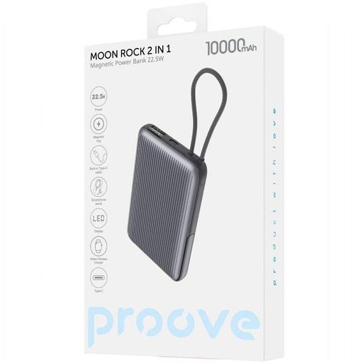 Портативна Батарея Proove Moon Rock 2 in 1 22.5W 10000mAh gray (2105449)