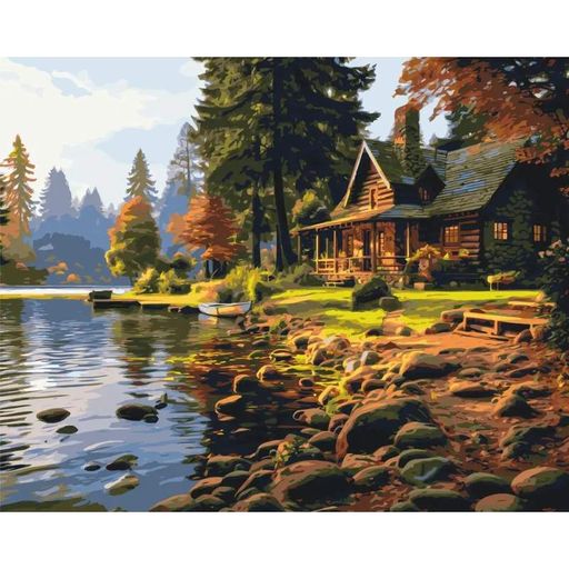 Картина за номерами "Будинок у лісі" Lw31250, 40х50 см (2105533)