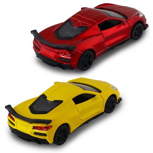 Автомодель – Chevrolet Corvette C8 Z06 2024 (жовтий, червоний) (2105553)