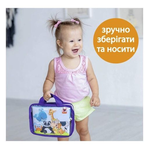 Дитяча м'яконабивна розвиваюча книжка "Тварини" Мс 070301-03, 7 сторінок 42 тварини (2105562)