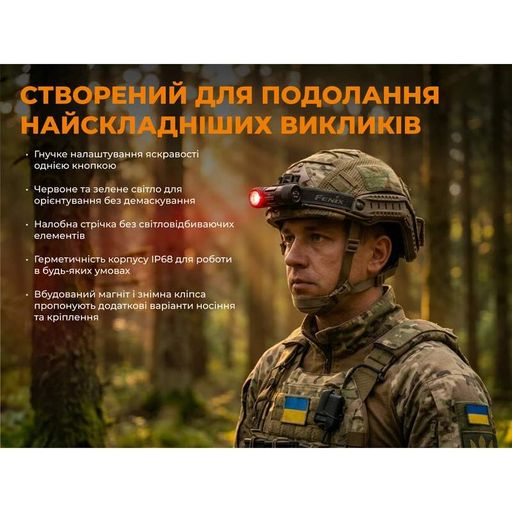Тактичний налобний ліхтар Fenix Scout Pro (hm50r V2.0) з червоним та зеленим світлом | Лімітована серія (2105698)