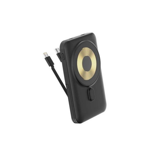 Портативний зарядний пристрій (Повербанк) Aspor A327 Magnetic Wireless 10000mAh + кабель Type-C/Lightning (USB/Lightning/Type-C/22.5W)- чорний (2105842)