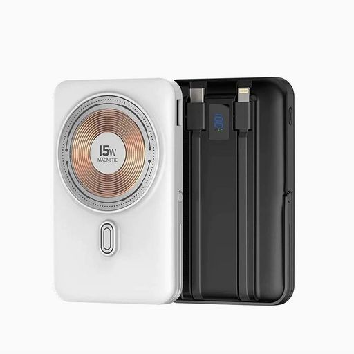 Портативний зарядний пристрій (Повербанк) Aspor A327 Magnetic Wireless 10000mAh + кабель Type-C/Lightning (USB/Lightning/Type-C/22.5W)- чорний (2105842)