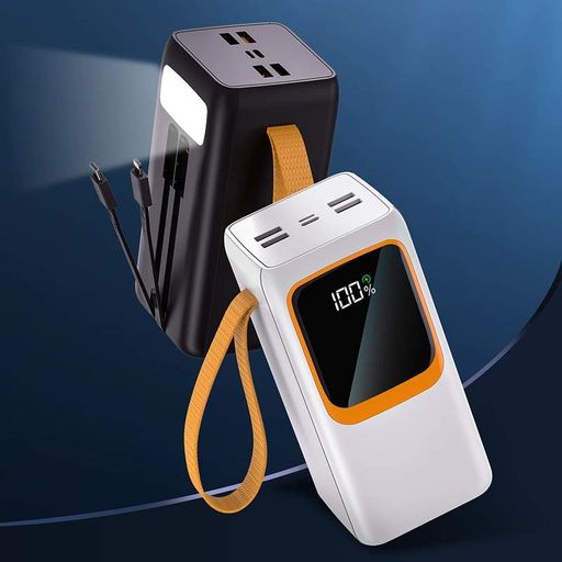 Портативний зарядний пристрій (Повербанк) Aspor A350 50000 mAh (4USB/Type-C/Lightning/22.5W) - чорний (2105850)