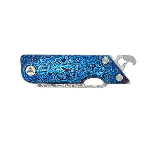 Ніж складаний кишеньковий Srm 6435, (4.1 см) Damascus / Titanium блакитний (2106142)