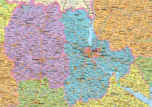 Карта України адміністративно-територіальний устрій 105х75 см М 1:1 250 000 картонна (4820114950178) (2106205)