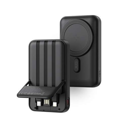 Універсальна мобільна батарея XO PR288 Magnetic 15W + PD20W with four cable 10000mAh Чорний (2106696)