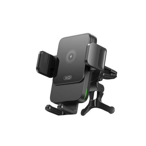 Автотримач XO WX041 Dual Arm Air Outlet 15W Wireless Charger Сірий (2106934)