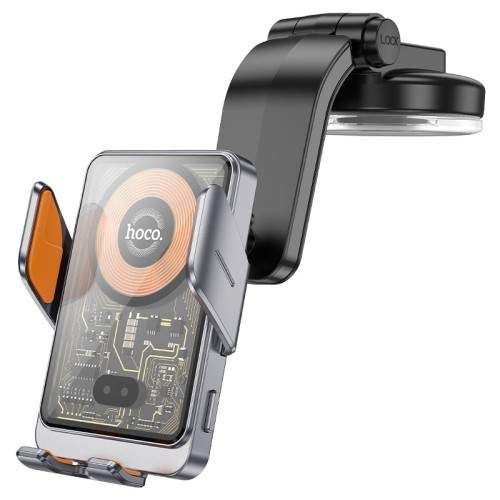 Бездротовий АЗП Hoco HW8 Transparent Discovery Edition wireless fast charging (center console) gray (2106992)