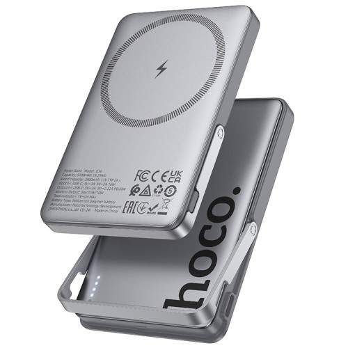 УМБ Hoco Q36 Sunlight PD20W power bank magnetic suction+holder 5000mAh metal grey (2107010)