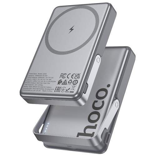 УМБ Hoco Q36A Sunlight PD20W power bank magnetic suction holder 10 000mAh metal grey (2107011)