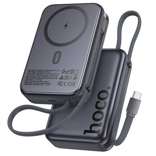УМБ Hoco Q44A Origen dual PD45W magnetic power bank with cable dark 20 000mAh metal gray (2107085)