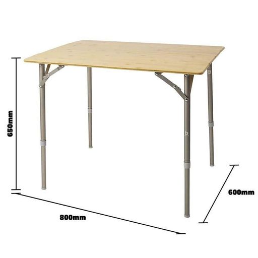Стол раскладной Bo-Camp Suffolk 80x60 cm Brown (DAS301453) (2107513)