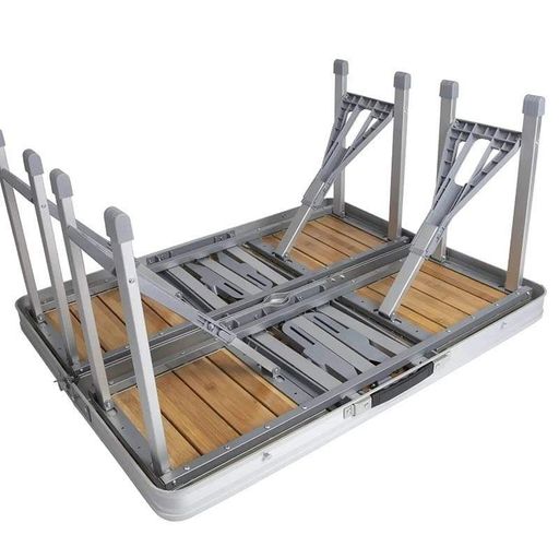 Стол раскладной со стульями Bo-Camp Bamboo Brown/Silver (DAS301454) (2107516)