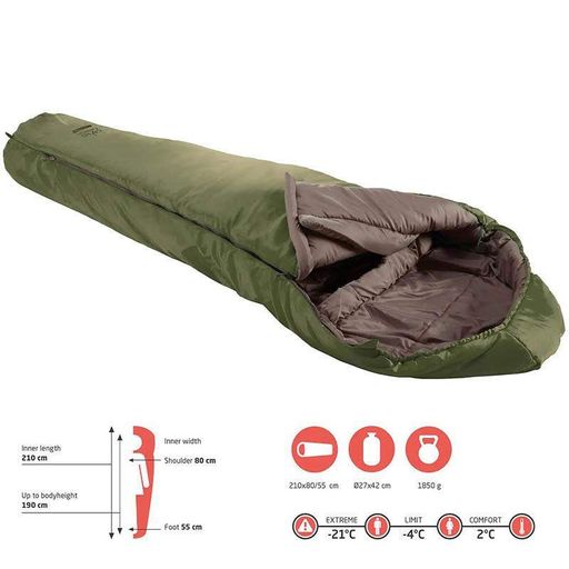 Спальный мешок Grand Canyon Fairbanks 190 -4°C Capulet Olive Left (DAS302056) (2107615)
