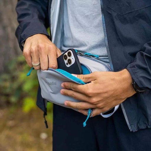 Поясна сумка "Антизлодій" Pacsafe Eco 6 ст. захисту 3.5л Сірий (41104145) (2107672)