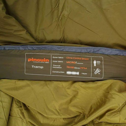 Спальний мішок Pinguin Tramp 195 2020 Khaki Right Zip (PNG 237443) (2107787)
