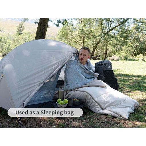 Спальний мішок-подушка Naturehike CNK2300SD022 світло-сірий 225 см (6976507667333) (2107930)