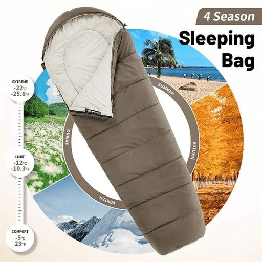 Спальний мішок Naturehike MJ 600 CNK2300SD014 коричневий 205 см (6976023923098) (2107931)