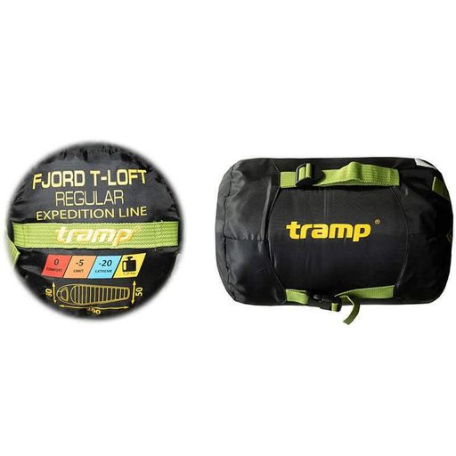 Спальный мешок Tramp Fjord Long левый Green/Grey 225/80-50 (UTRS-094L-L) (2108085)
