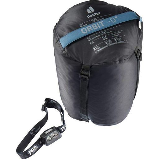 Спальный мешок Deuter Orbit 0° SL Arctic-Slateblue левый 198см (3701322 3386 1) (2108351)
