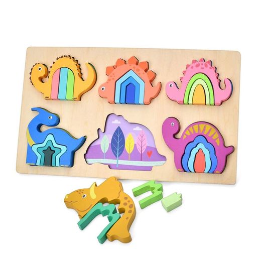 Деревянная игрушка Рамка-вкладыш "Динозавры" MD 0730(Dino) (2108686)