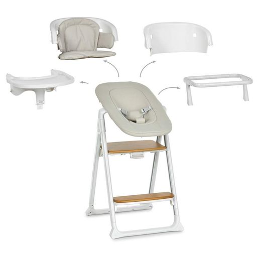 Дитячий стільчик для годування 4 в 1 GROWEE ME 1222 White (2108707)