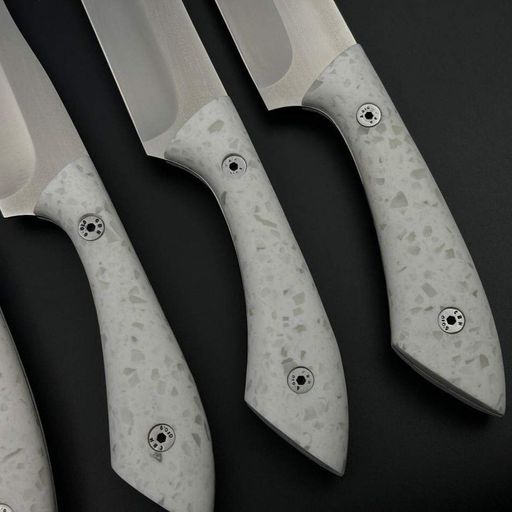 Набір кухонних ножів Gorillas BBQ Лісячий хвіст преміум 5 шт Сірий (KN164) (2109018)