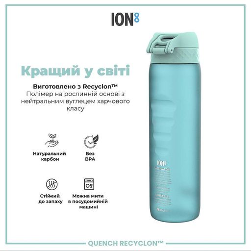 Пляшка для води ION8 BPA Free Times To Drink 1 л Sonic Blue (I8RF1000PBMOT2) (2109108)
