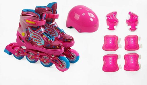 Комплект роликів із захистом Best Roller SC-300 М 35-38 Рожевий (170003) (2109163)