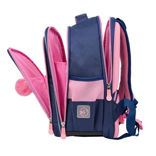 Рюкзак шкільний YES S-111 Bright Hearts 38х29х18 см Рожево-синій (550105) (2109193)