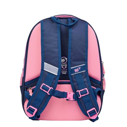 Рюкзак шкільний YES S-111 Bright Hearts 38х29х18 см Рожево-синій (550105) (2109193)