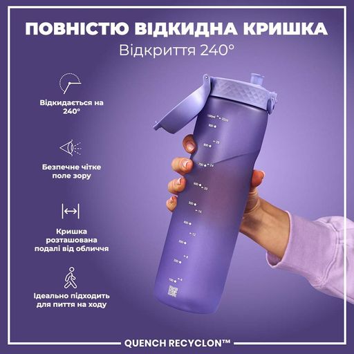 Пляшка для води ION8 BPA Free 1 л Light Purple (I8RF1000PERI) (2109205)
